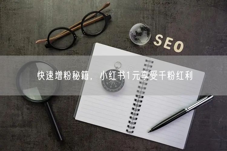 快速增粉秘籍，小红书1元享受千粉红利