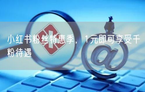 小红书粉丝特惠季，1元即可享受千粉待遇