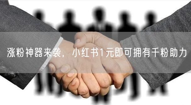 涨粉神器来袭，小红书1元即可拥有千粉助力