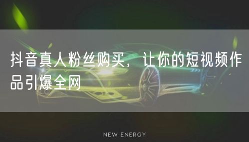 抖音真人粉丝购买，让你的短视频作品引爆全网